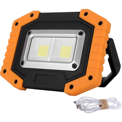 2 COB 30W 800LM Lampada spot a LED portatile impermeabile ricaricabile IP65 per esterni - AUGIENB