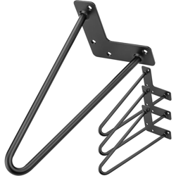 Gambe Piedini da tavolo per mobili e scrivania in acciaio 2 bacchette 41 cm nero 4-pack - Primematik características