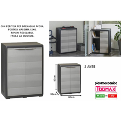 MOBILE ELEGANCE S BASSO 2 ANTE CM.65X38X87h - BIGHOUSE IT características