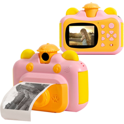 Fotocamera per bambini con messa a fuoco automatica intelligente per foto e video rosa (carta termica RM12777-6) - ASUPERMALL precio