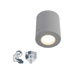 QAZQA Faretto Franca - Moderno - Plastico - Grigio - Tondo GU10 Max. 1 x 3.5 Watt en oferta