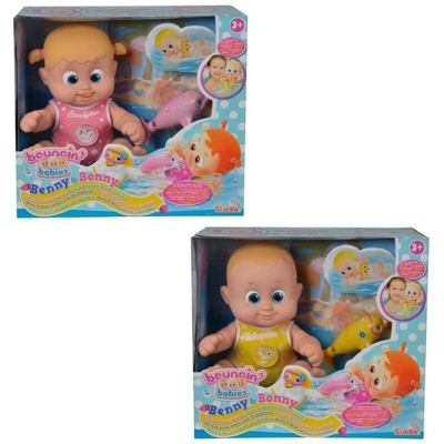 Bambolotto Bonny e Benny con Delfino Bambola Interattiva che Nuota 2 Modelli Ass - SIMBA