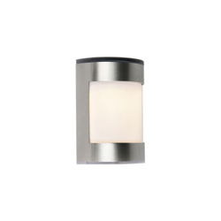 QAZQA Applique con sensore e panello solare boston - Moderno - Plastico,Acciaio inossidabile - Bianco/Acciaio - Alltri Non sostituibile Max. 1 x 1 en oferta