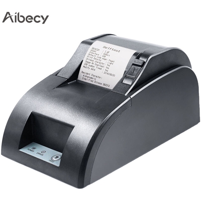 Stampante termica per ricevute 58mm Connessione USB + Bluetooth nera 100-240V - AIBECY