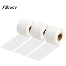 Aibecy - Q22-TTRMS-15 Carta per stampa termica autoadesiva con sfondo trasparente e caratteri neri 15mm * 3.5m 3 rotoli / scatola adatta per características