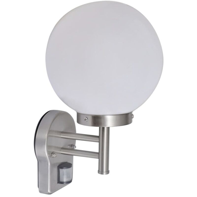Lampada da parete a LED acciaio inossidabile rotonda con sensore - VIDAXL