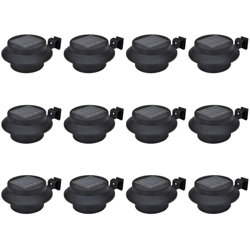 Lampade Solari per Recinzioni da Giardino 12 pz a LED Nero - VIDAXL precio