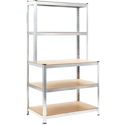 Scaffale Argento 100x60x180 cm Acciaio e MDF - VIDAXL precio