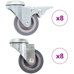 Ruote Girevoli con Foro per Bullone 16 pz 50 mm - VIDAXL precio