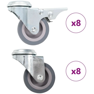 Ruote Girevoli con Foro per Bullone 16 pz 50 mm - VIDAXL