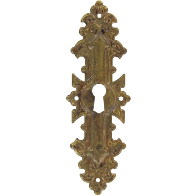 Bocchetta per chiave anticata in zama e ottone 38 x 114 mm 25 PEZZI - IDROWEB