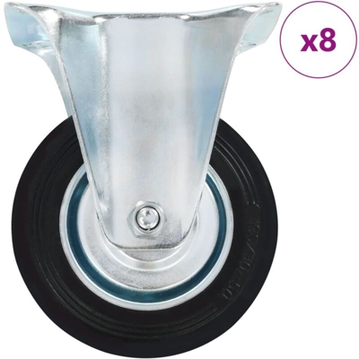 Rotelle Fisse 8 pz 100 mm - VIDAXL