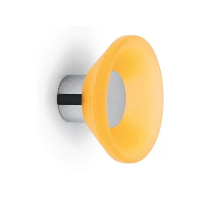 Pomolo concavo in gomma morbida gialla 49x30mm - 015M Soft - POLIDEAS