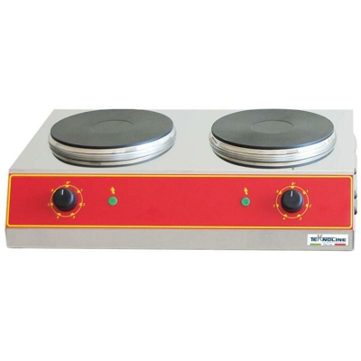 Pino di cottura da banco con 2 piastre cm 60x40x16 PCE22+22 - Teknoline