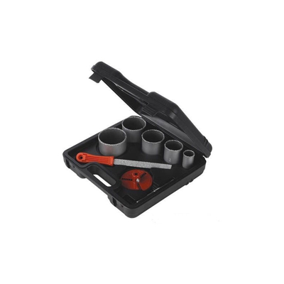 Kit Seghe Frese A Tazza Fresa Buca Cemento Mattoni Piastrelle 9 Pz In Valigetta - SILVERLINE