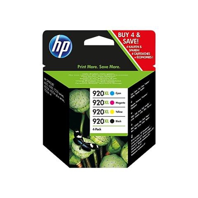 C2N92aE Cartuccia Ink Originale 920XL Nera-Ciano -Magenta-Gialla per HP Officejet Pro X451dw X551dw Capacità 3300 Pagine