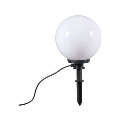 Faretto con palo da giardino Ball Spike - Moderno - Plastico - Bianco - Tondo/Sfera Max. 1 x Watt - Qazqa