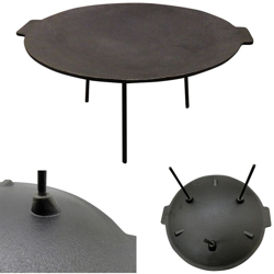 grill piastra piastra bistecca piastra grill piastra grill piastra grill grill attacco griglia in ghisa e metallo, nero, Ø 45 cm - Melko en oferta