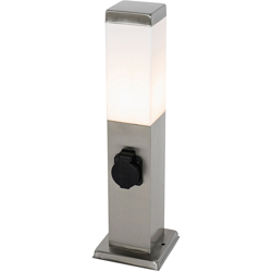 QAZQA Lampada da esterno con spina malios - Moderno - Plastico,Acciaio inossidabile - Acciaio/Bianco - Allungato/Oblungo Max. 1 x Watt características