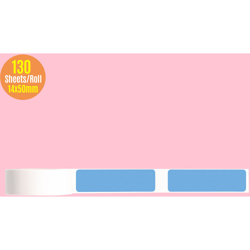 Aibecy - DP1450-130BU Carta per stampa termica a colori puri 14 * 50mm 130 fogli / rotolo Sea Blue precio