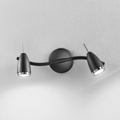 Lampada a Muro 2 Faretti LED in Metallo 6146N - Perenz