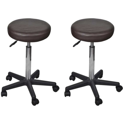 Sgabelli da Ufficio 2 pz Marroni 35,5x98 cm in Similpelle - VIDAXL