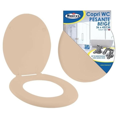 Maury'S Copri Wc Extra Beige 36 X 43 Cm Con Kit Montaggio