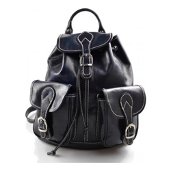 Zaino Pelle Vitello Uomo Donna Blu Borsa Palestra Zaino Scuola Zaino características