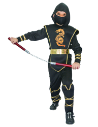 Costume da ninja drago dorato per bambino características