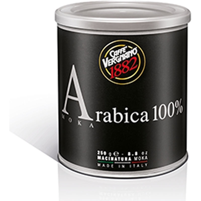 Caffe' vergnano 1882 arabica 100% made in italy lattina di caffe' 250 gr macinato per moka intensita' 3 - CAFFE VERGNANO