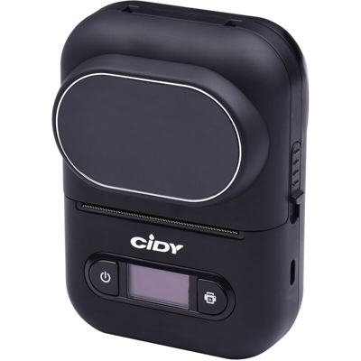 Stampante termica Bluetooth per etichette con codice a barre 203 dpi (batteria al litio incorporata) nera - CIDY