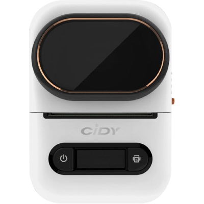 Stampante termica Bluetooth per etichette con codice a barre 203 dpi (batteria al litio incorporata) bianca - CIDY