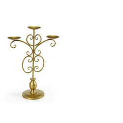 Candelabro a 3 fiamme in metallo dorato H51 cm - GICO en oferta