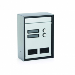 Cassetta postale con citofono da incasso SCT3 1P alluminio silver 2 pulsanti passante - SILMEC en oferta