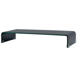 Mobile / rialzo Porta Tv In Vetro Nero 80x30x13 Cm características