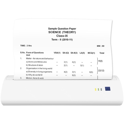 Stampante termica A4 300 dpi USB + connessione Bluetooth con 1 rotolo di carta termica bianca 100-240 V (batteria al litio incorporata) - GOOJPRT