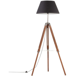 Vidaxl - Lampada a Treppiede Marrone e Nero in Legno di Teak 141 cm en oferta