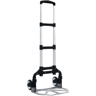 Carrello di Trasporto Pieghevole 70 kg in Alluminio Argento - VIDAXL