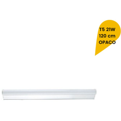 Plafoniera LED neon T5 sottopensile reglette vetro opaco 21W 120cm | Bianco Freddo 6500K - 120 cm - Opaco - UNIVERSO en oferta