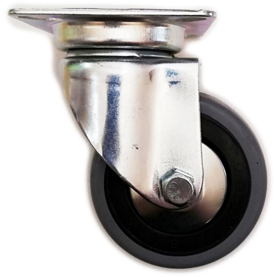 Tellure Rota - Ruota in gomma con piastra girevole, scegli se 50mm