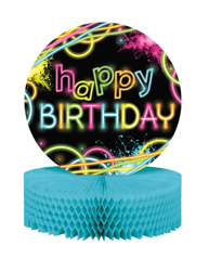 Centro tavola Happy Birthday Fluo en oferta