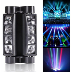 Luce led mini effetto spider light 8 led testa mobile rgb 40W discoteca luci - BS precio