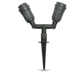 Picchetto con Portalampada E27 Doppio IP44 - V-TAC características