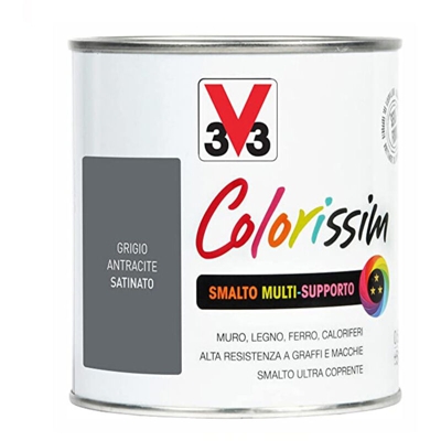 V33 - Smalto Grigio Antracite 0,5 lt h20 Multisuperficie