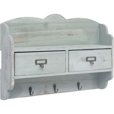 Appendiabiti a Muro Verde 50x10x34 cm in Legno - VIDAXL