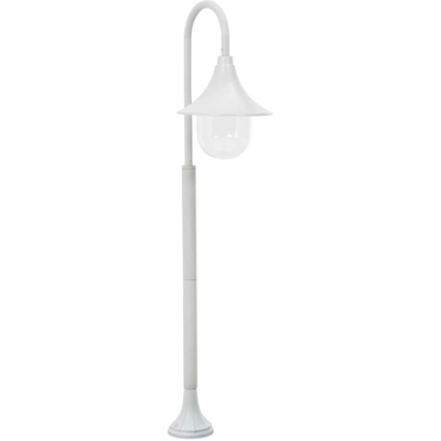 Lampione da Giardino E27 120 cm Alluminio Bianco - VIDAXL