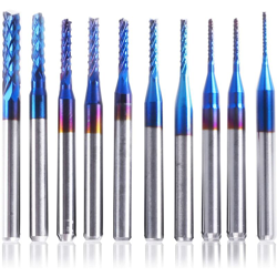 Fresa CNC Nano Blue Coat da 10 pezzi, 0,8-3 mm, codolo 1/8 - LANGRAY en oferta
