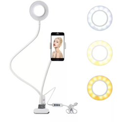 Lampada da scrivania con clip USB Luce ausiliaria circolare a LED bianca - DOCOOLER en oferta