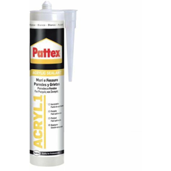 Pattex - Pz 10 silicone siggillante bianco acrilico verniciabile per muri e fessure en oferta