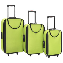 Valigie Trolley Morbide 3 Pz Verdi In Tessuto Oxford precio